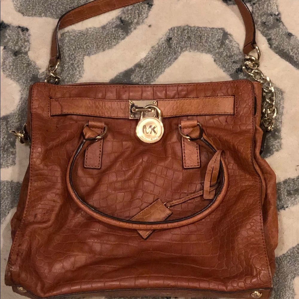 Brown Michael Kors Hamilton purse